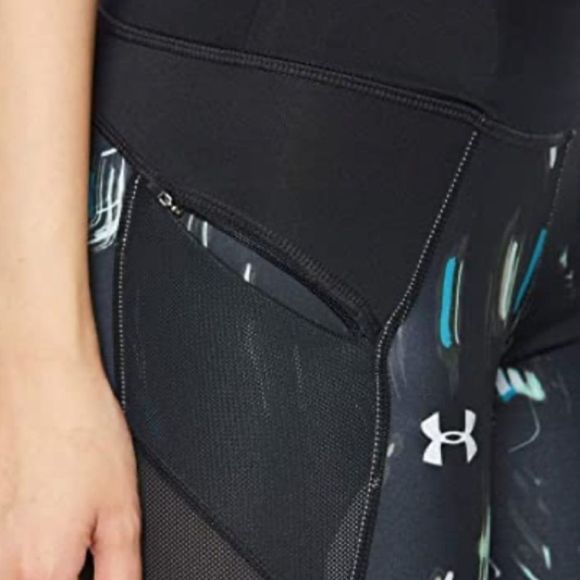 NWT Under Armour Speedpocket Run Printed Crop S - Picture 3 of 11